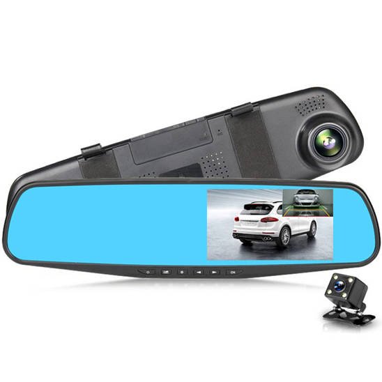 Driving Recorder Rear View Camera Mirror Full HD T600 black