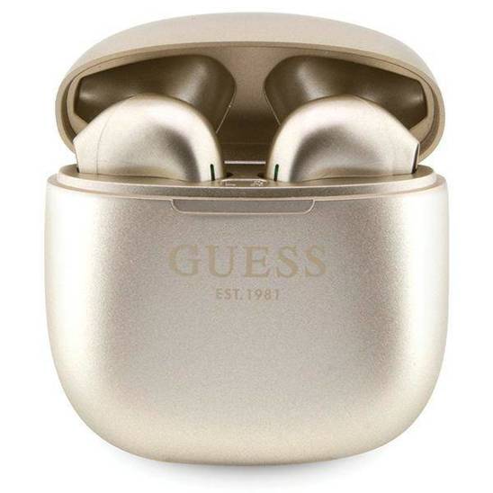 Guess Bluetooth headphones GUTWST26PSD TWS + docking station gold/gold Classic EST Logo