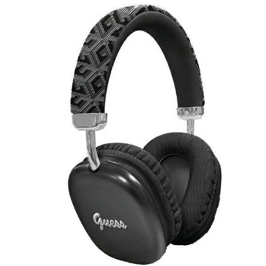 Guess GUBHK1GCTCSK Gcube Metallic Script Logo on-ear Bluetooth headphones black