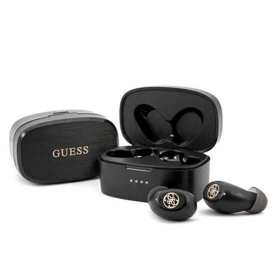 Guess GUTWSJL4GBK TWS Bluetooth headphones + docking station black/black 4G