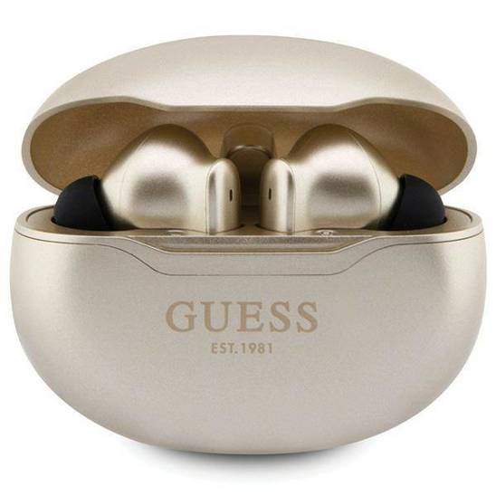 Guess GUTWST50ED TWS Bluetooth headphones + docking station gold/gold Classic EST