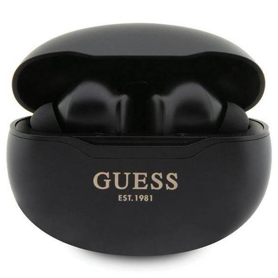 Guess GUTWST50EK TWS Bluetooth headphones + docking station black/black Classic EST