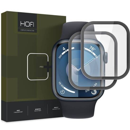 Hybrid Glass APPLE WATCH 7 / 8 / 9 (45MM) HOFI Hybrid Pro+ czarny