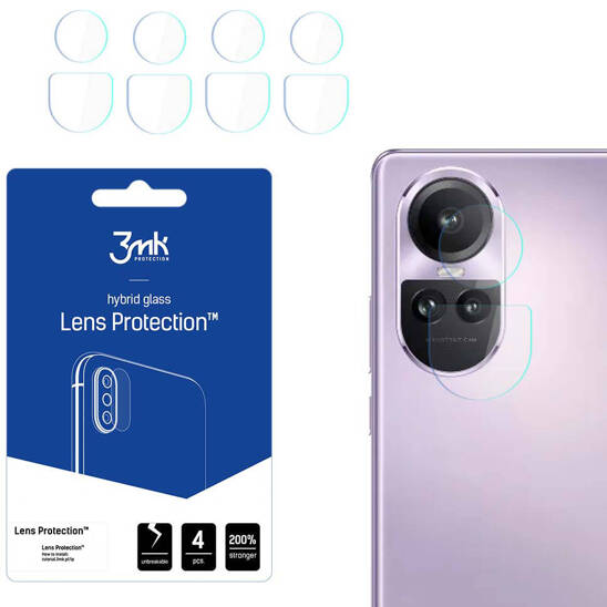 Hybrid Glass for Camera / Lens OPPO RENO 10 5G / 10 PRO 5G 3mk Flexible Glass Lens Clear