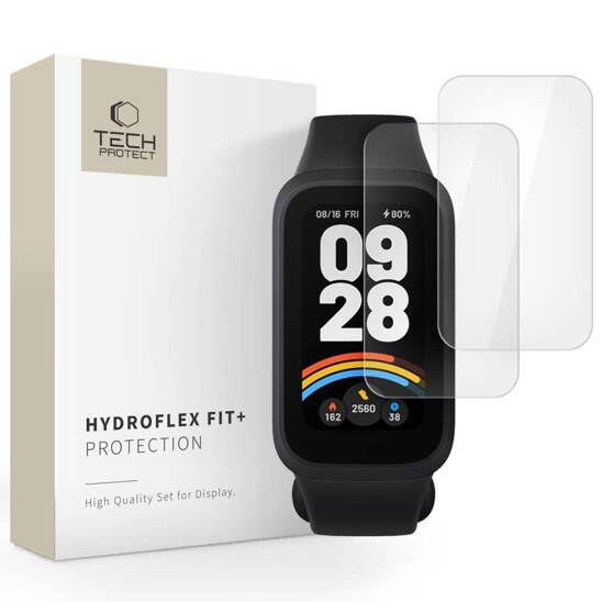 Hydrogel Film XIAOMI SMART BAND 9 ACTIVE Tech-Protect Hydroflex Fit+ 2-pack Clear