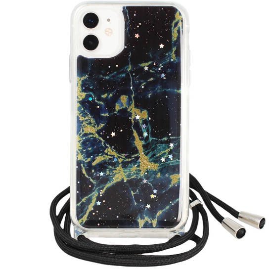 IPHONE 11 PRO Rope Glitter Case black