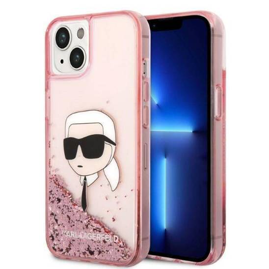 Karl Lagerfeld KLHCP14MLNKHCP iPhone 14 Plus 6.7" pink/pink hardcase Glitter Karl Head