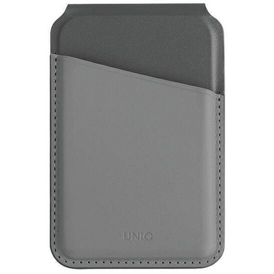 MagSafe Card Wallet IPHONE Z MAGSAFE UNIQ Magnetic RFID Wallet and Phone Stand black & grey