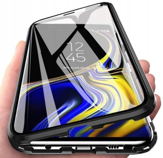 Magnetic 3in1 case SAMSUNG GALAXY A50 / A30S Aluminium glass Double Magnetic 360 black