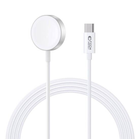 Magnetic Charging Cable USB-C for Apple Watch 1.2m Tech-Protect Ultraboost white