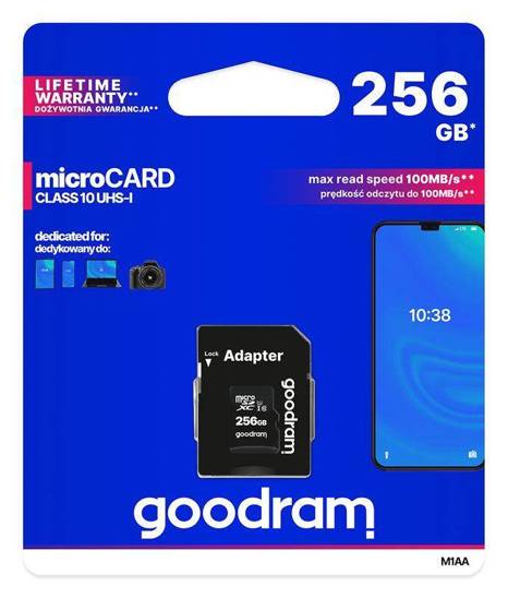 MicroSD UHS card I 256GB GOODRAM +Ad