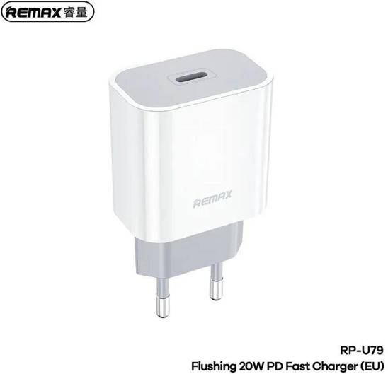 NETWORK ORDER 1xTYPE-C REMAX WHITE RP-U79 PD 20W WHITE