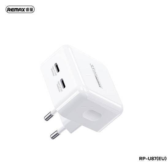 NETWORK REMAX FIYEO SERIES 35W RP-U87 2xUSB-C PD QC WHITE