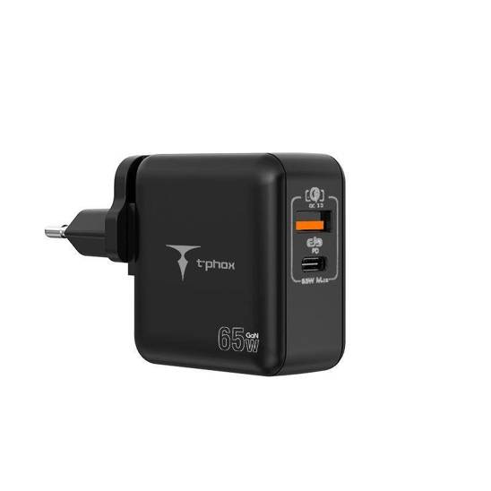 NETWORK T-PHOX MEGA T-PP09 GAN PD 65W USB/USB-C BLACK