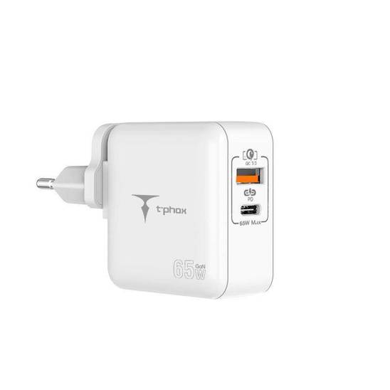 NETWORK T-PHOX MEGA T-PP09 GAN PD 65W USB/USB-C WHITE