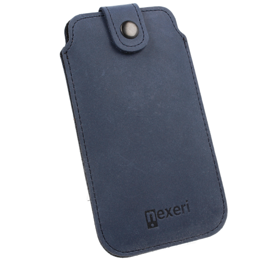 Nexeri Leather Pocket case XL IPHONE X/XS/SAMSUNG GALAXY S6/S20 navy blue