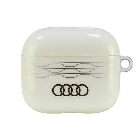 Original Case APPLE AIRPODS 3 Audi IML Geometric Pattern Cover (AU-IMLAP3-A6/D3-WE) white