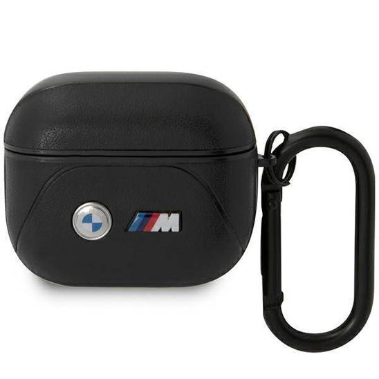 Original Case APPLE AIRPODS 3 BMW Leather Curved Line (BMA322PVTK) black