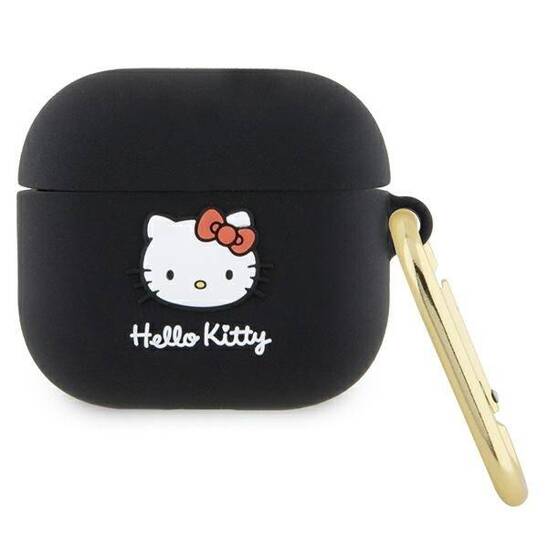 Original Case APPLE AIRPODS 3 Hello Kitty Silicone 3D Kitty Head (HKA33DKHSK) black