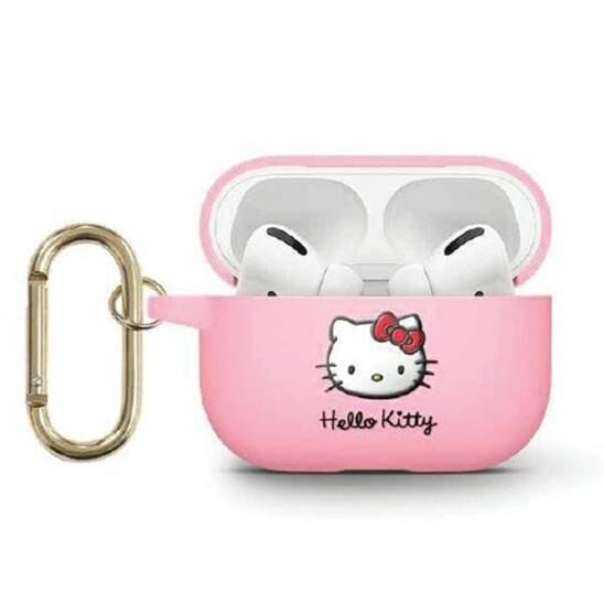 Original Case APPLE AIRPODS 3 Hello Kitty Silicone 3D Kitty Head (HKA33DKHSP) pink