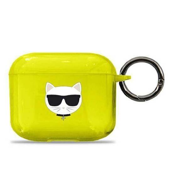 Original Case APPLE AIRPODS 3 Karl Lagerfeld Cover Choupette (KLA3UCHFY) yellow