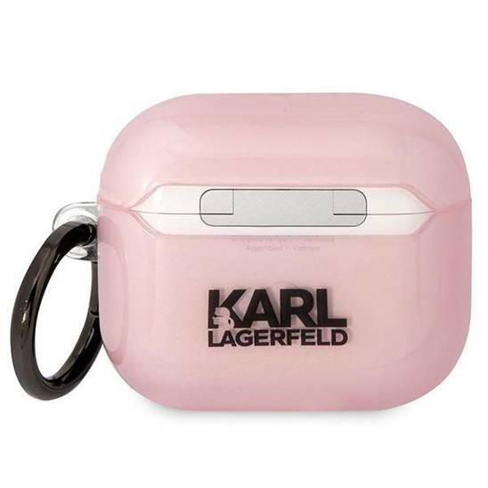 Original Case APPLE AIRPODS 3 Karl Lagerfeld Ikonik Choupette (KLA3HNCHTCP) pink