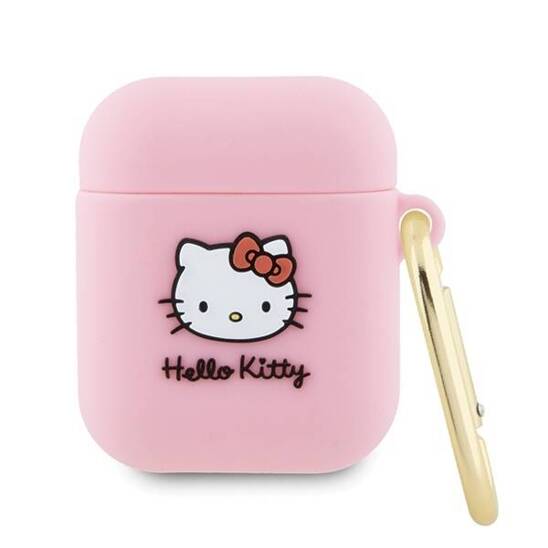 Original Case APPLE AIRPODS Hello Kitty Silicone 3D Kitty Head (HKA23DKHSP) pink