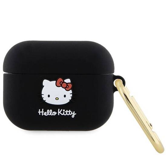 Original Case APPLE AIRPODS PRO 1 Hello Kitty Silicone 3D Kitty Head (HKAP3DKHSK) black