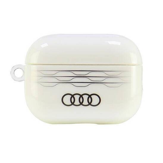 Original Case APPLE AIRPODS PRO 2 Audi IML Geometric Pattern Cover (AU-IMLAPP2-A6/D3-WE) white