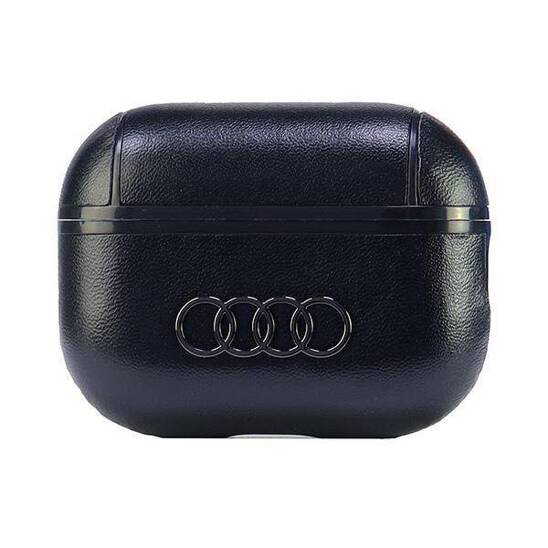 Original Case APPLE AIRPODS PRO 2 Audi Leather Big Logo Cover (AU-APP2-GT/D3-BK) black