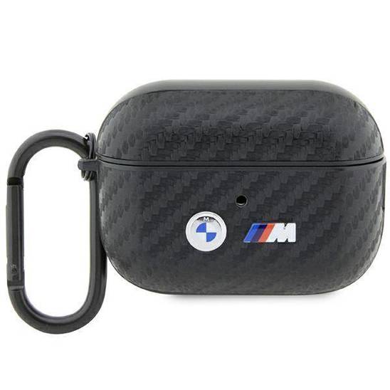 Original Case APPLE AIRPODS PRO 2 BMW Carbon Double Metal Logo (BMAP2WMPUCA2) black