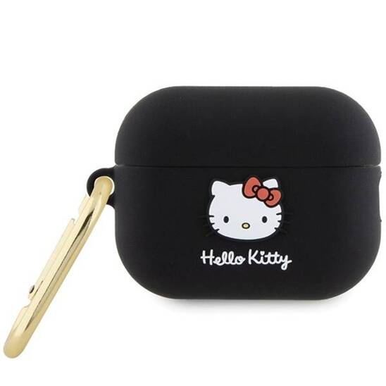 Original Case APPLE AIRPODS PRO 2 Hello Kitty Silicone 3D Kitty Head (HKAP23DKHSK) black