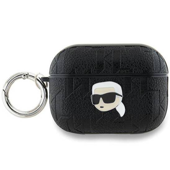 Original Case APPLE AIRPODS PRO 2 Karl Lagerfeld Cover Monogram Karl Head black