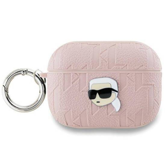 Original Case APPLE AIRPODS PRO 2 Karl Lagerfeld Cover Monogram Karl Head pink