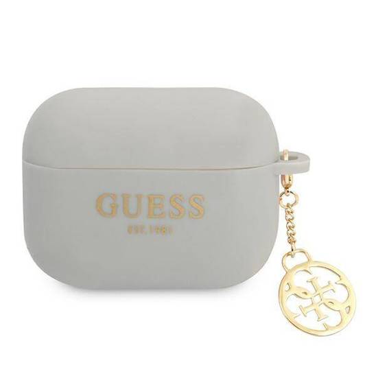 Original Case APPLE AIRPODS PRO Guess Silicone Charm 4G Collection (GUAPLSC4EG) gray