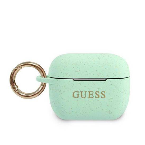 Original Case APPLE AIRPODS PRO Guess Silicone Glitter (GUACAPSILGLGN) green