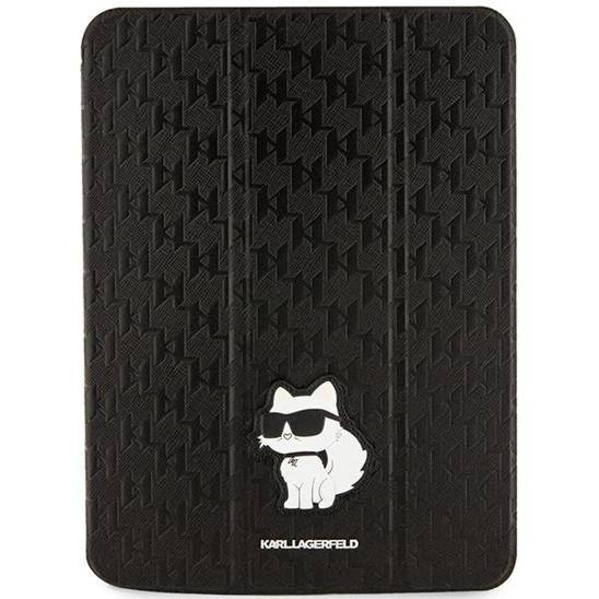 Original Case APPLE IPAD 10.9 (10gen) Karl Lagerfeld Folio Magnet Allover Cover Saffiano Monogram Choupette (KLFC11SAKHPCK) black