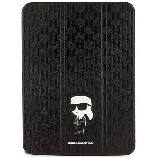 Original Case APPLE IPAD 10.9 (10gen) Karl Lagerfeld Folio Magnet Allover Cover Saffiano Monogram Ikonik (KLFC11SAKHPKK) black