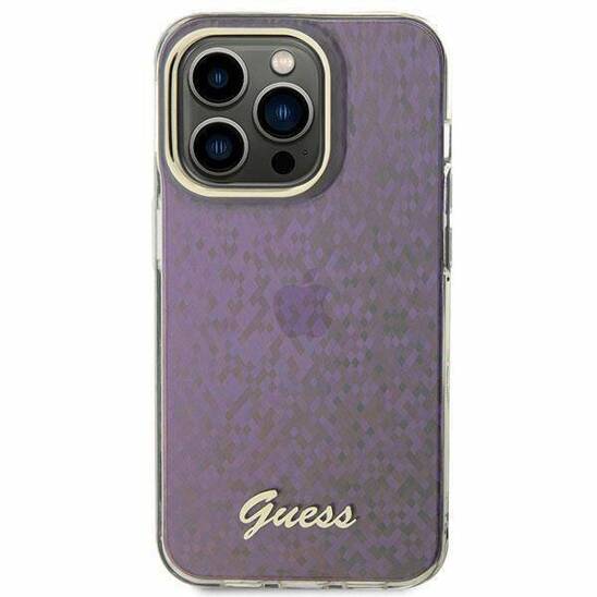 Original Case APPLE IPHONE 15 Guess Hardcase IML Faceted Mirror Disco Iridescent (GUHCP15SHDECMP) pink