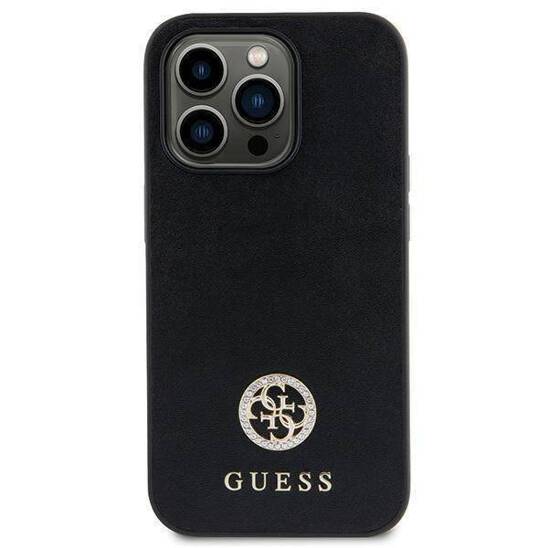 Original Case APPLE IPHONE 15 PLUS Guess Hardcase Strass Metal Logo (GUHCP15MPS4DGPK) black