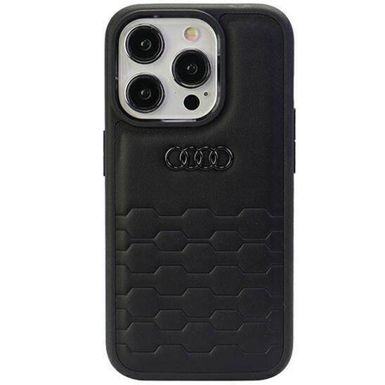 Original Case APPLE IPHONE 15 PRO Audi GT Synthetic Leather (AU-TPUPCIP15P-GT/D2-BK) black