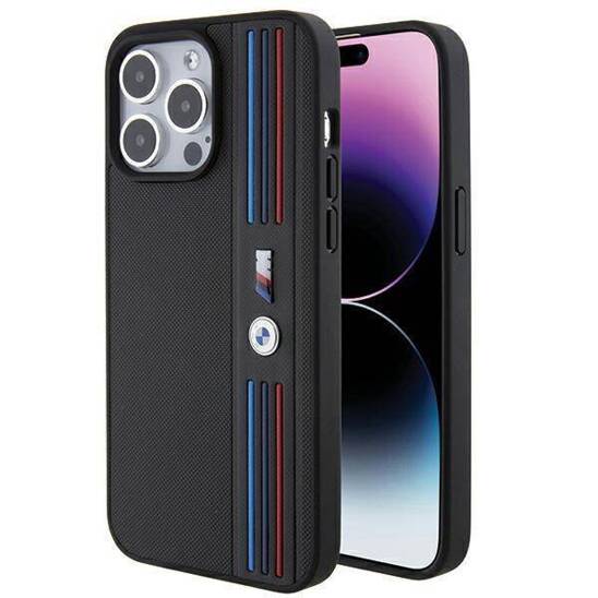 Original Case APPLE IPHONE 15 PRO BMW Tricolor M Collection (BMHCP15L22PPMK) black