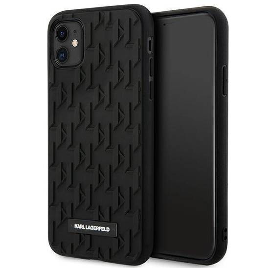 Original Case IPHONE 11 Karl Lagerfeld Hardcase 3D Monogram (KLHCN61RUPKLPK) black