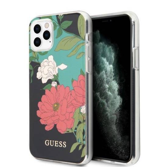 Original Case IPHONE 11 PRO Guess N°1 Flower Collection (GUHCN58IMLFL01) black