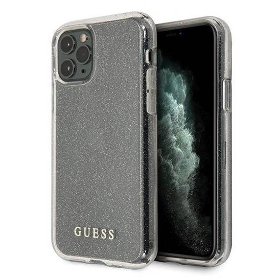 Original Case IPHONE 11 PRO MAX Guess Hard Case Glitter (GUHCN65PCGLSI) silver