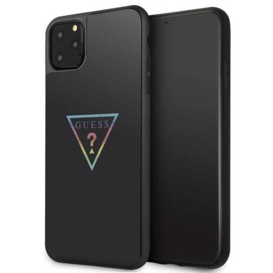 Original Case IPHONE 11 PRO MAX Guess Hard Case Triangle Glitter (GUHCN65TRMLBK) black