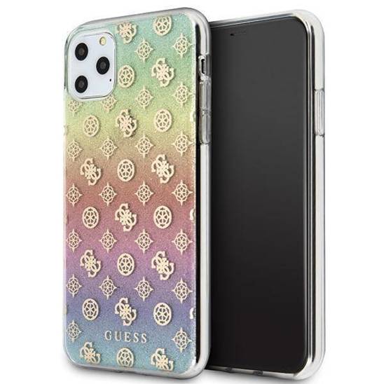 Original Case IPHONE 11 PRO MAX Guess Multicolor Hard Case Iridescent 4G Peony (GUHCN65PEOML) multicolored