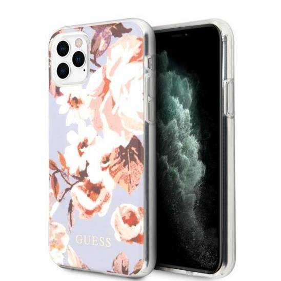 Original Case IPHONE 11 PRO MAX Guess N°2 Flower Collection (GUHCN65IMLFL02) purple