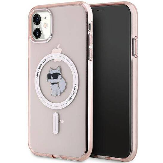 Original Case IPHONE 11 / XR Karl Lagerfeld Hardcase IML Choupette MagSafe (KLHMN61HFCCNOP) pink