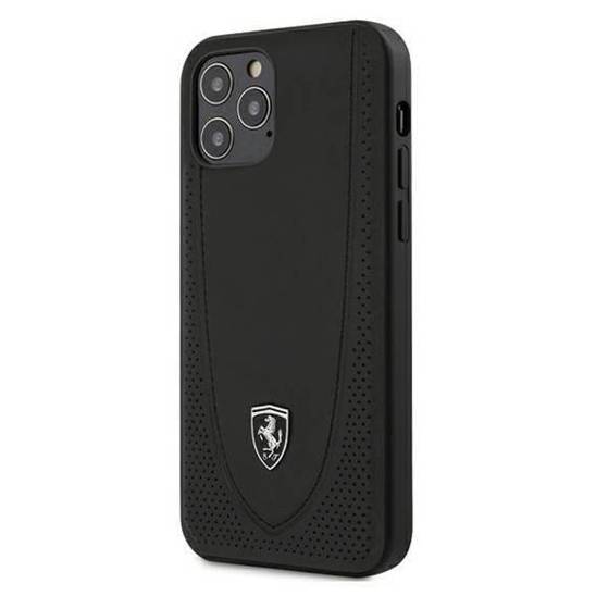 Original Case IPHONE 12 / 12 PRO Ferrari Hardcase Off Track Perforated (FEOGOHCP12MBK) black